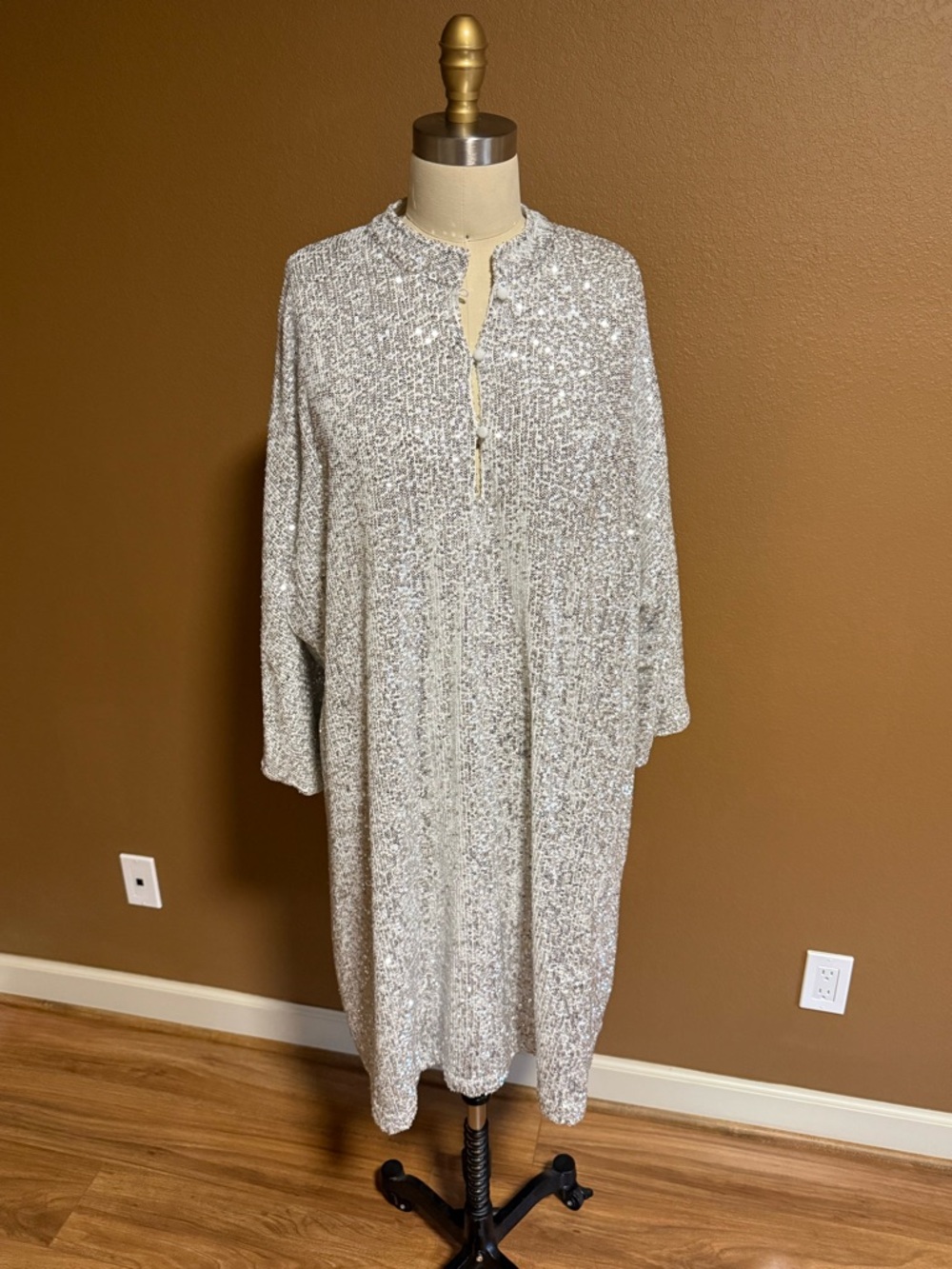 Jude Connally Sequin Kimono Sleeve Dress